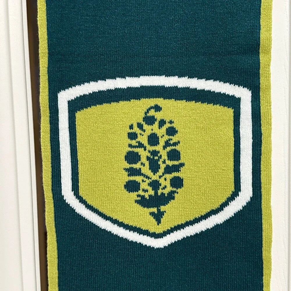 NWT free people movement Big League Reversible Scarf in Honeydew/Chartreuse